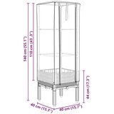  Povišena gredica s pokrovom za staklenik 40 x 40 x 140 cm | shoptok.hr