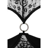 Cottelli otvoreni grudnjak s prstenom od kamenčića (crni) - 80B/M | shoptok.hr