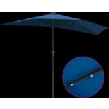 vidaXL Vrtni dežnik Azur modra 294 x 150 x 224 cm blago | Shoptok.si
