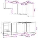  Kuhinjska jedinica LYON 8 kom. Hrast sonoma Konstruirano drvo | shoptok.hr