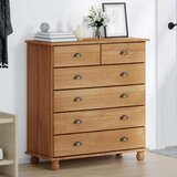  Komoda ASKIM Smeđa 91 x 40 x 95,5 cm Čvrsto borovo drvo | shoptok.hr