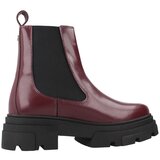 Tommy Hilfiger Gležnjarji TH SHINY LEATHER CHELSEA Bordo | Shoptok.si