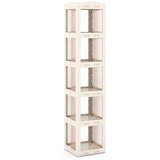 Costway Zložljiva vrtljiva knjižna omara 36,5 x 36 x 174 cm, (5000219552) | Shoptok.si