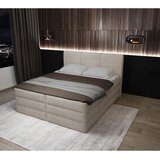 MID.YOU POSTELJA BOXSPRING 160 cm x 200 cm , les, tekstil, leseni material krem barve | Shoptok.si