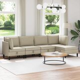  Set namještaja za dnevni boravak 5 pcs Pijesak Tkanina | shoptok.hr