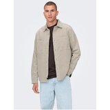 Only Beige Mens Upper Corduroy Shirt & SONS Track - Men Cene