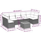  Vrtna sedežna garnitura 8-delna z blazinami črn poli ratan, (21094121) | Shoptok.si