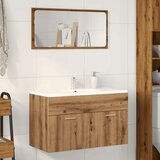 vidaXL Omarica za umivalnik artisan hrast 100x38,5x45 cm inž. les | Shoptok.si