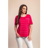 Fenzy Plus Size Kratka Majica, Roza | Shoptok.si