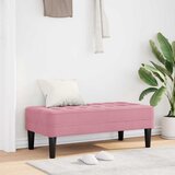  Klupa s jastukom Ružičasta 113 x 57 x 39 cm Baršun | shoptok.hr