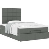 vidaXL Otomanski okvir kreveta s madraca tamnosivi 120x200cm tkanine | shoptok.hr