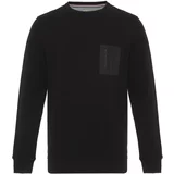 DENIM CULTURE Sweater majica ' TED ' crna / bijela