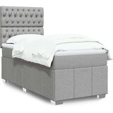 vidaXL Krevet s oprugama i madracem svjetlosivi 100x200 cm od tkanine | shoptok.hr