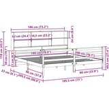 vidaXL Krevet s regalom z knjige bez madraca bijeli 180x200cm borovina | shoptok.hr