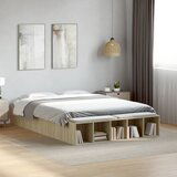Maison Chic Posteljni okvir - Dvoposteljna postelja - Zakonska postelja sonoma hrast 120x190 cm inženirski les-J15300, (21760854) | Shoptok.si