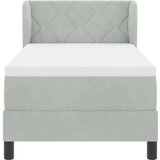 vidaXL Postelja Box Spring s Blazino Svetlo Siva 80x200 cm, (22052440) | Shoptok.si