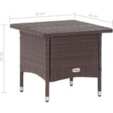 vidaXL Čajna mizica rjava 50x50x47 cm poli ratan | Shoptok.si