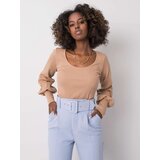 RUE PARIS Blouse-RV-BZ-6270.04P-dark beige | Shoptok.si