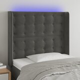  LED uzglavlje tamnosivo 83x16x118/128 cm baršunasto | Eponuda.com