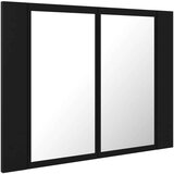 vidaXL LED kupaonski ormarić s ogledalom crni 60 x 12 x 45 cm | shoptok.hr