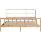 vidaXL Knjižna postelja brez vzmetnice 200x200 cm trdna borovina | Shoptok.si