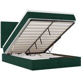  Ottoman krevet s madracima i LED diodama tamnozeleni 140x190 cm baršun | shoptok.hr