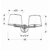 Lesnina XXXL STENSKA SVETILKA Ibis E14 | Shoptok.si