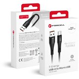 forcell F-ENERGY C341 kabl USB A na Micro USB QC3.0 2,4A 18W silikon 1 m crni | ePonuda.com