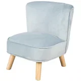 Svetlo moder žameten otroški fotelj Lil Sofa –