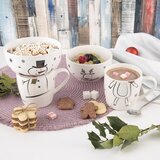 Orion Bijeli porculanski set šalice i zdjele 2 kom s božićnim motivom 350 ml – | shoptok.hr