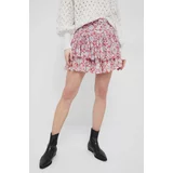 Pepe Jeans Suknja Brittany boja: crvena, mini, širi se prema dolje