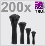 TRU COMPONENTS TC-12888552 T24CA070 vezice 100 mm, 150 mm, 200 mm, 300 mm 3.6 mm crna UV stabilizirana 200 St. | Eponuda.ba
