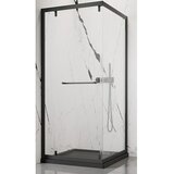 CAMARGUE Kotni tuš Verona (Do x Š x V: 90 x 90 x 195 cm, Črna, Debelina stekla: 6 mm) | Shoptok.si