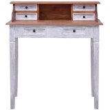 Pisaći stol s ladicama 90 x 50 x 101 cm masivno drvo mahagonija | Eponuda.com