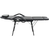 The Living Store Prenosni kozmetični stol iz umetnega usnja 185x78x76 cm črn - Kozmetično Ležišče, (21417078) | Shoptok.si