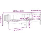  Krevetna konstrukcija s uzglavljem Vosak smeđa 80 x 200 cm | shoptok.hr