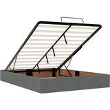 vidaXL Otomanski posteljni okvir z vzmetnico siv 140x190 cm blago | Shoptok.si