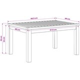  Stolić za kavu Prirodna 50 x 68,5 x 36 cm Čvrsto drvo akacije | shoptok.hr