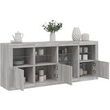 vidaXL Komoda s LED svjetlima boja sivog hrasta 164 x 37 x 67 cm Cijene