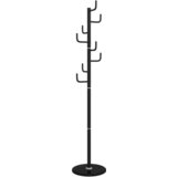  Stalak za kapute crni 183 cm od željeza obloženog prahom | shoptok.hr