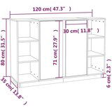  Komoda smeđa boja meda 120 x 35 x 80 cm od masivne borovine | shoptok.hr