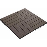  Pločice za decking 3D Dizajn 11 pcs Tamno smeđa 30 x 30 cm | shoptok.hr