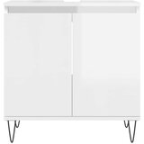  Kopalniška omarica visok sijaj bela 58x33x60 cm inženirski les - Kopalniška Omarica, (21436577) | Shoptok.si