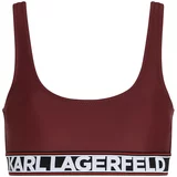 Karl Lagerfeld Bikini zgornji del merlot / bela