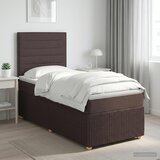  Boxspring krevet s madracem Tamno smeđa 90 x 200 cm Tkanina | shoptok.hr