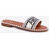 Boto Ladies flat sandals with decoration Amore white Avelina | ePonuda.com