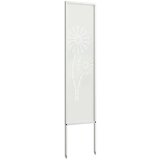 vidaXL Privatnost u vrtu Bijelo 32 x 140 cm Hladno valjana čelična | shoptok.hr