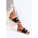 Boto Women's Slippers With Golden Detail On Platform With Glitter Black Eanes | shoptok.hr