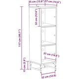  Highboard Staro drvo 35 x 37 x 117 cm Konstruirano drvo | shoptok.hr