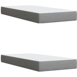  Krevet s oprugama i madracem svjetlosivi 200 x 200cm od tkanine | shoptok.hr